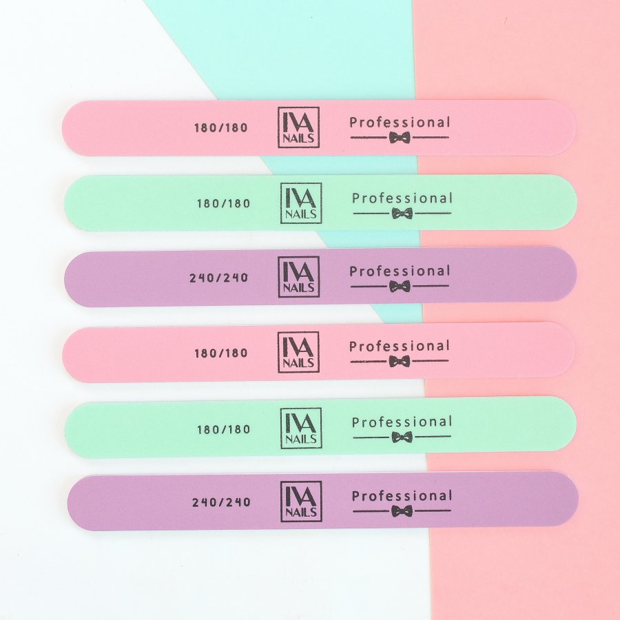 Iva Nails Пилка "Цветная-мятная" пр-во Корея 180/180